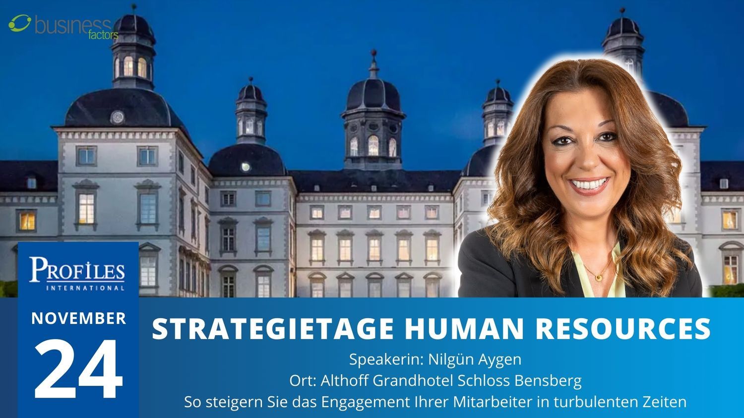  Bei der HR StrategieTage | @Businessfactors-Veranstaltung im Grand Schloß Bensberg am 24. November werde ich über neue Ansätze im Mitarbeiter-Engagement sprechen.
