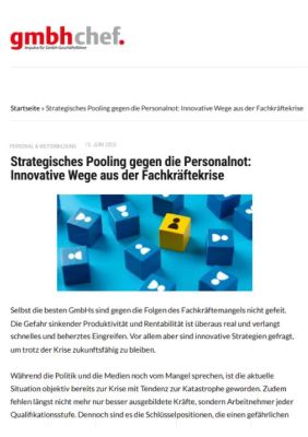 Strategisches Pooling gegen die Personalnot: Innovative Wege aus der Fachkräftekrise